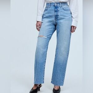 The curvy 90s straight jean: ripped edition